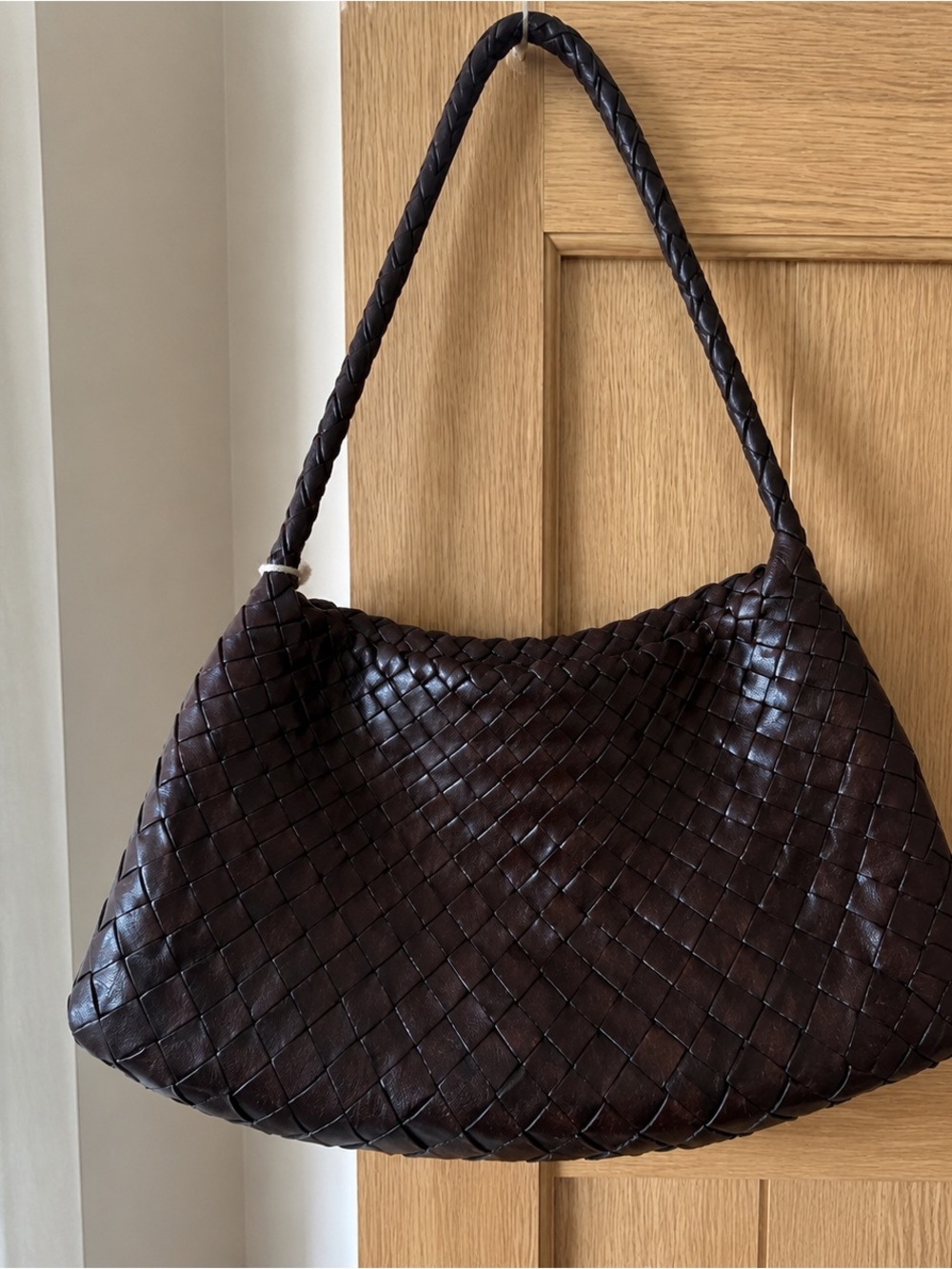Dragon Diffusion Woven Shoulder Bag in Dark Brown - Picture 2 of 4